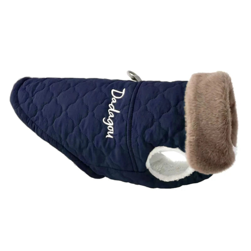 CDDMPET Waterproof Fur Collar Dog Jacket Winter Warm Fleece Dog Clothes for Small Dogs Puppy Pet Vest Chihuahua Yorkie Pug Coat