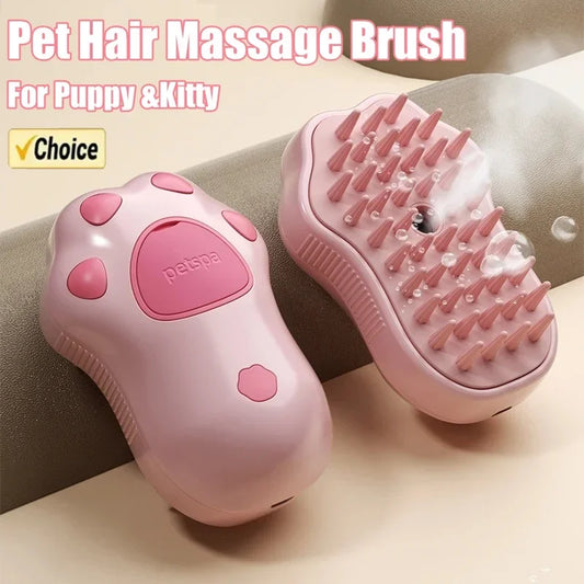 3 in 1 Cat Comb Brush Electric Spray Cat Steam Brush Spray Cat Hair Brushes for Massage Pet Float remover Cat Supplies